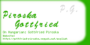 piroska gottfried business card